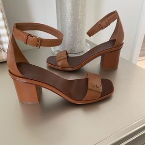 Tory Burch Gabrielle Leather City Sandal-Royal Tan